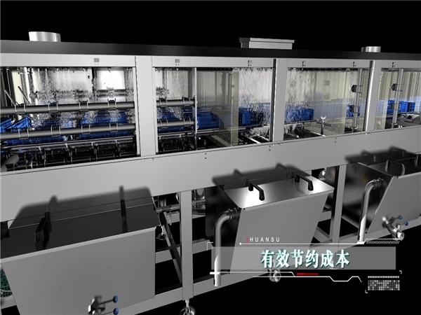 高壓水流周轉(zhuǎn)箱清洗機(jī)，雞籠清洗機(jī)